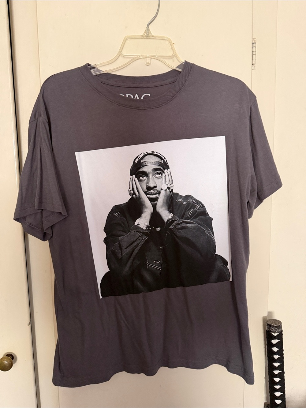 Gray Graphic T-Shirt 2Pac